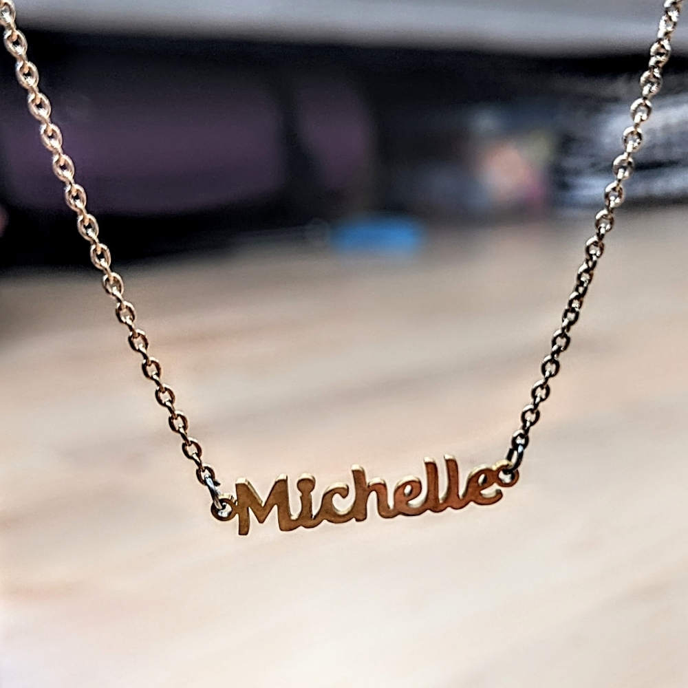 Gold Name Necklace Michelle